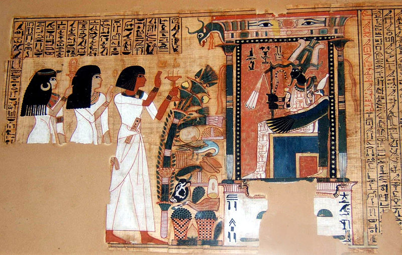 公元前1391年至1353年他的母亲和他的妻子Amenemheb Meryt，Nebqed会见埃及，奥西里斯.jpg